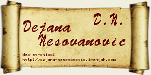 Dejana Nešovanović vizit kartica